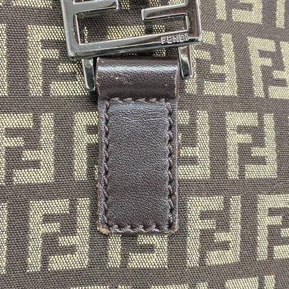 Fendi Zucchino Tote Bag In Brown Nylon Canvas