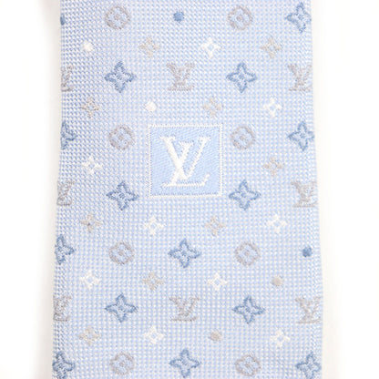 Louis Vuitton 2023 Louis Vuitton M76845 Monogram Gradient Dots 8Cm 100% Silk Tie Light Blue With Box