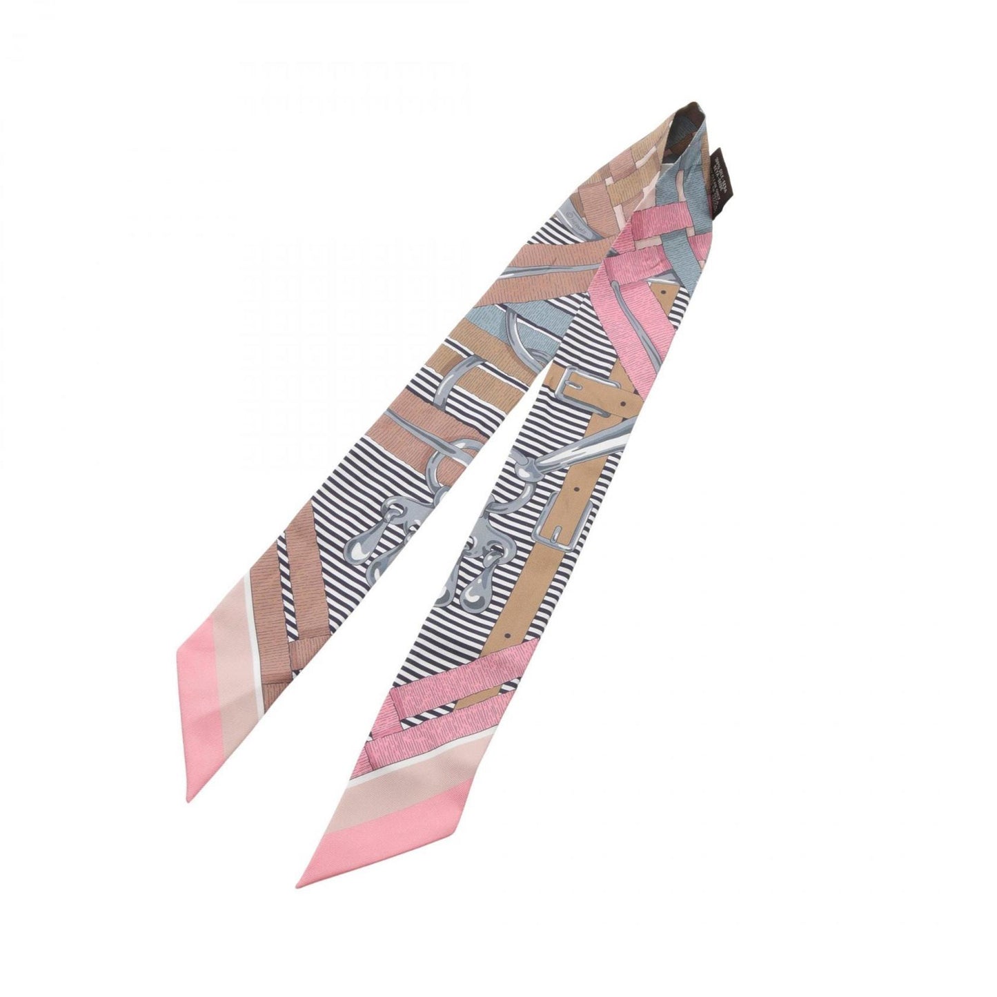 Hermes Herms Twilly "Mors A Jouets Chemise" Silk Scarf For Women