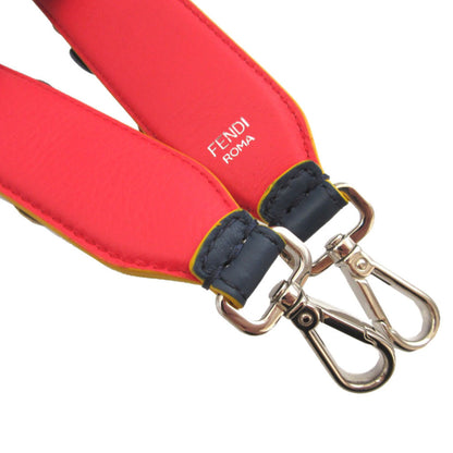 Fendi Strap You Leather Multicolor Navy Studded Floral Print Shoulder 1677 Fendi