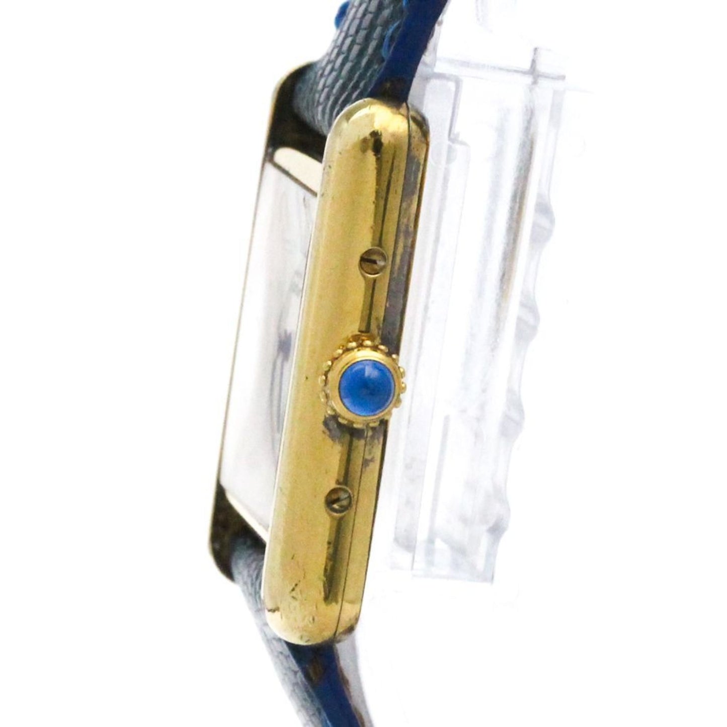 Cartier Tank Vermeil Gold Plated Leater Quartz