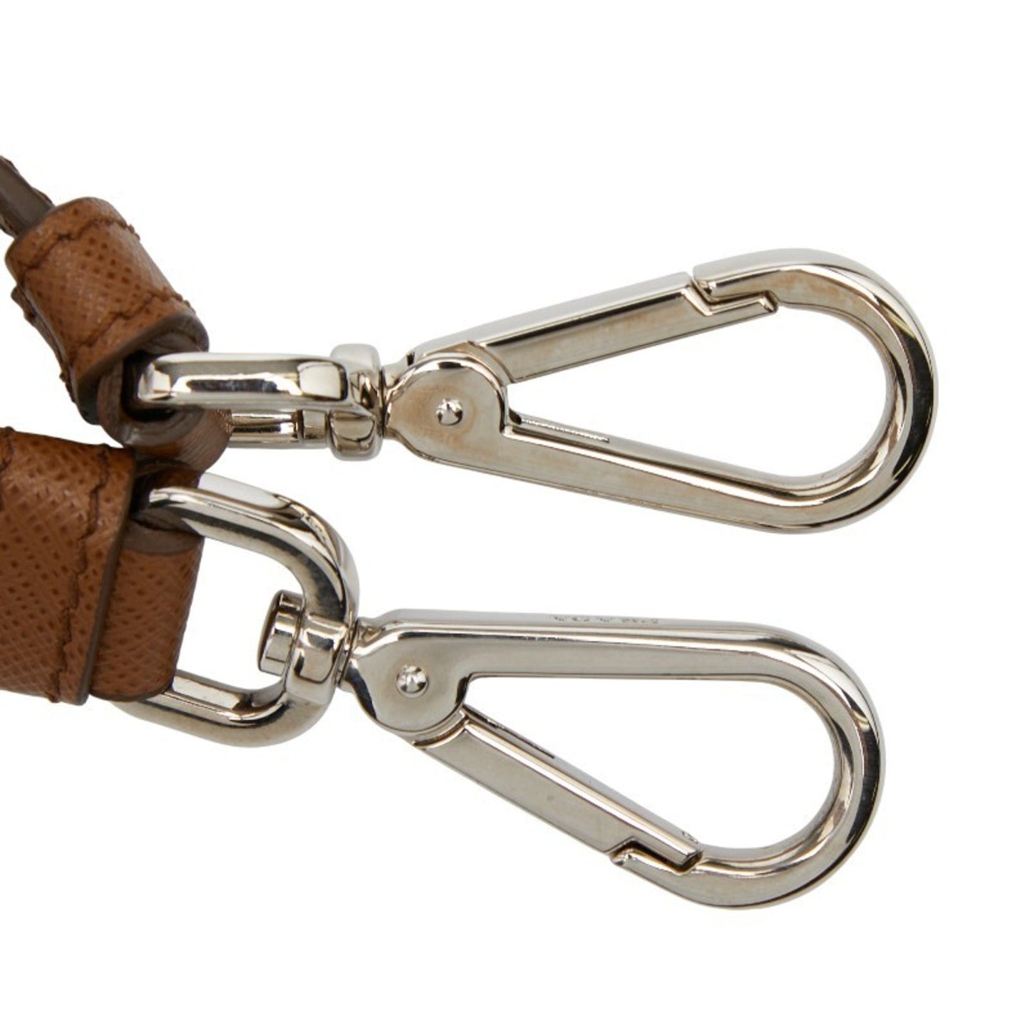 Prada Shoulder Strap Brown Silver Leather