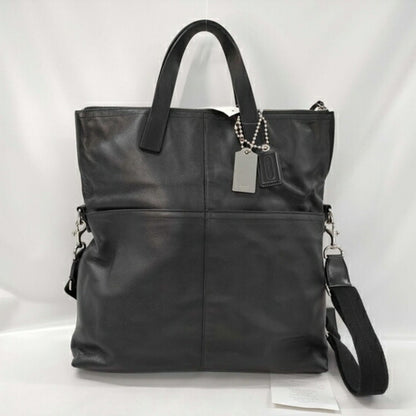 Coach Tote Bag Thompson Crossbody Foldover 70493 Black Leather