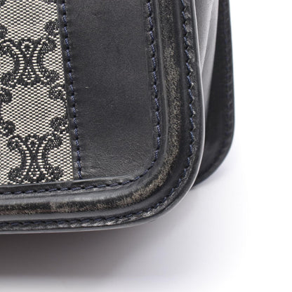 Celine Triomphe Shoulder Bag Canvas Leather