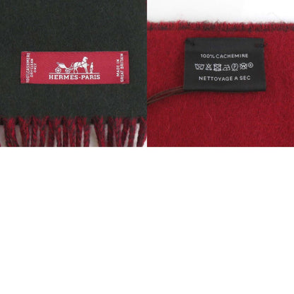 Hermes Hermes Scarf/Muffler Cashmere Khaki Red