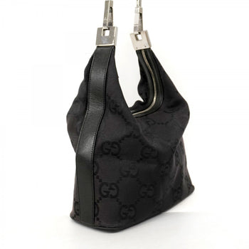 Gucci Gg Canvas Shoulder Bag 001 3814 Black