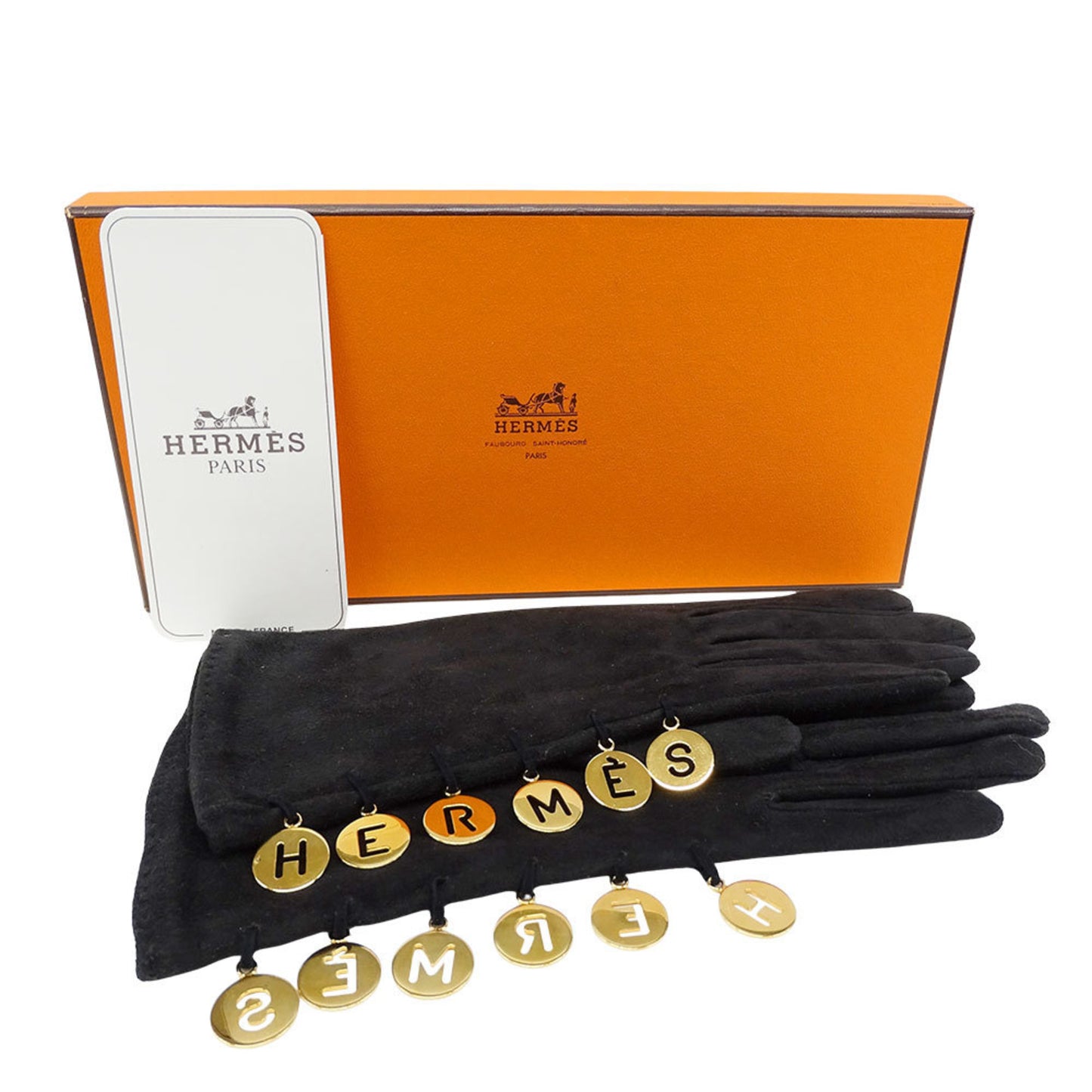 Hermes Herms Women'S Suede Gloves