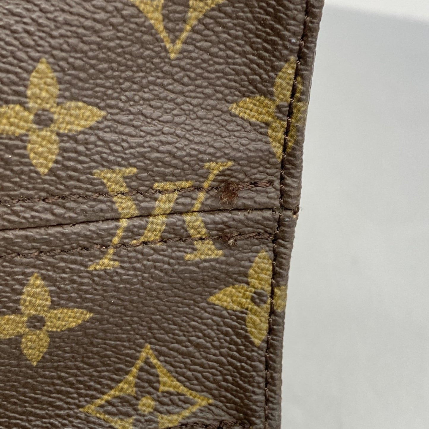 Louis Vuitton Monogram Sac Plat Tote Bag M51140 Brown