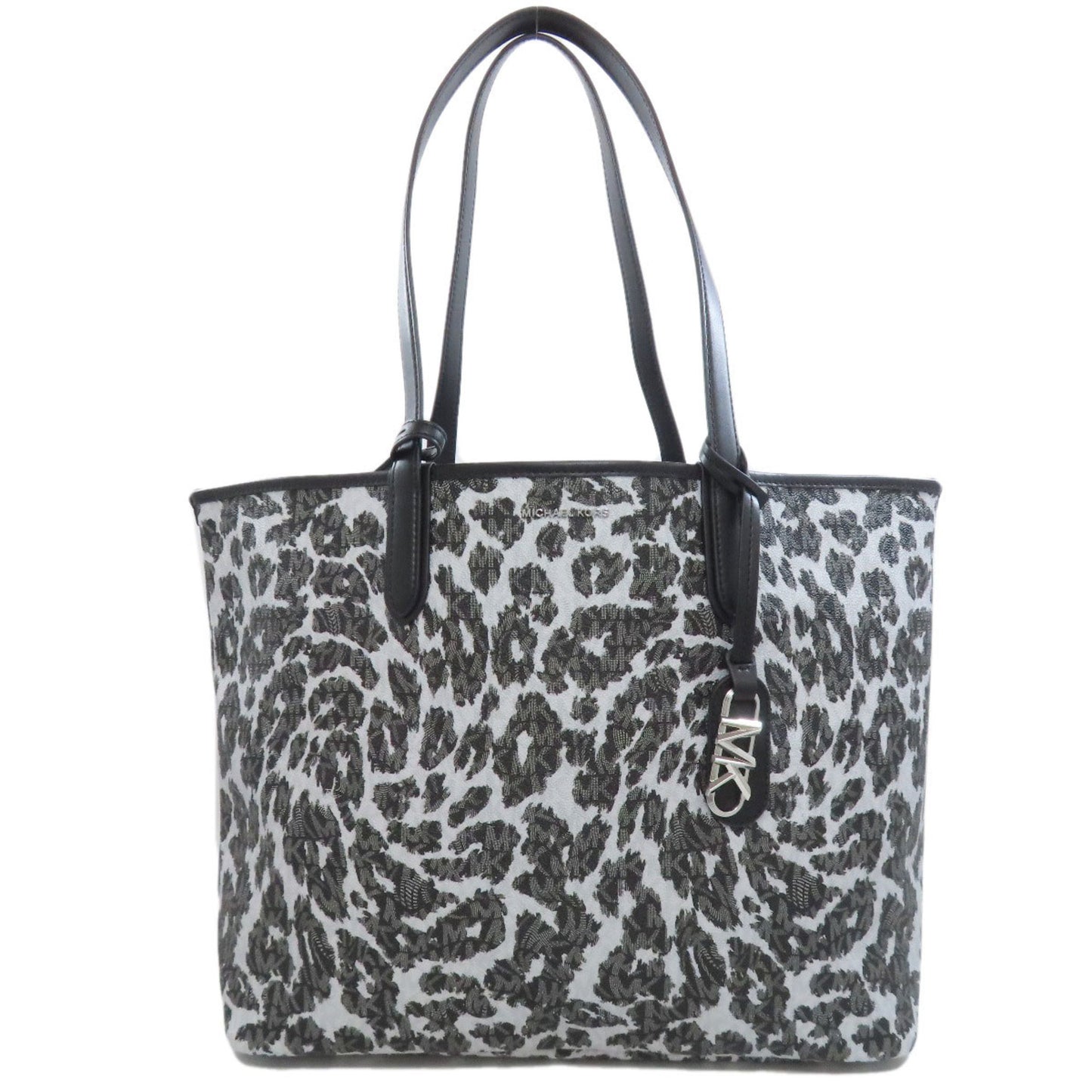 Michael Kors Mk Signature Leopard Print Leather Tote Bag