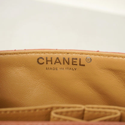 Chanel Shoulder Bag Matelasse W Chain Lambskin Pink