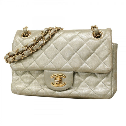 Chanel Mini Matelasse Shoulder Bag With Double Chain