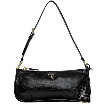 Prada Bag F-23942 Black Nero Re-Edition2002 1Bc201 Leather 31/D Prada Shoulder Plate