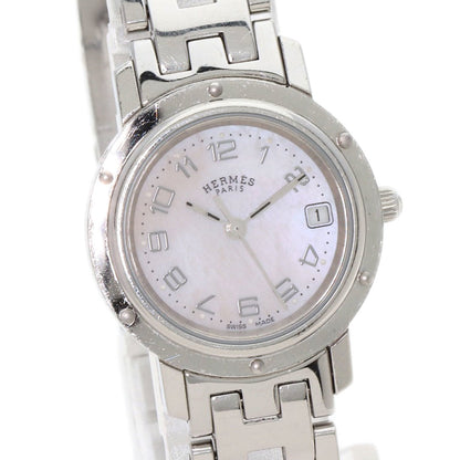 Herms Cl4.210 Clipper Nakre New Buckle Watch Stainless Steel/Ss
