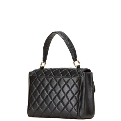 Chanel Matelasse Coco Mark Handbag In Black Lambskin