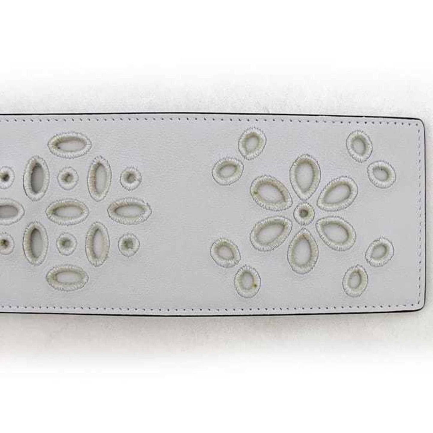 Valentino Garavani Belt F-24333 White Ww2T0S10Ytr Wide Leather