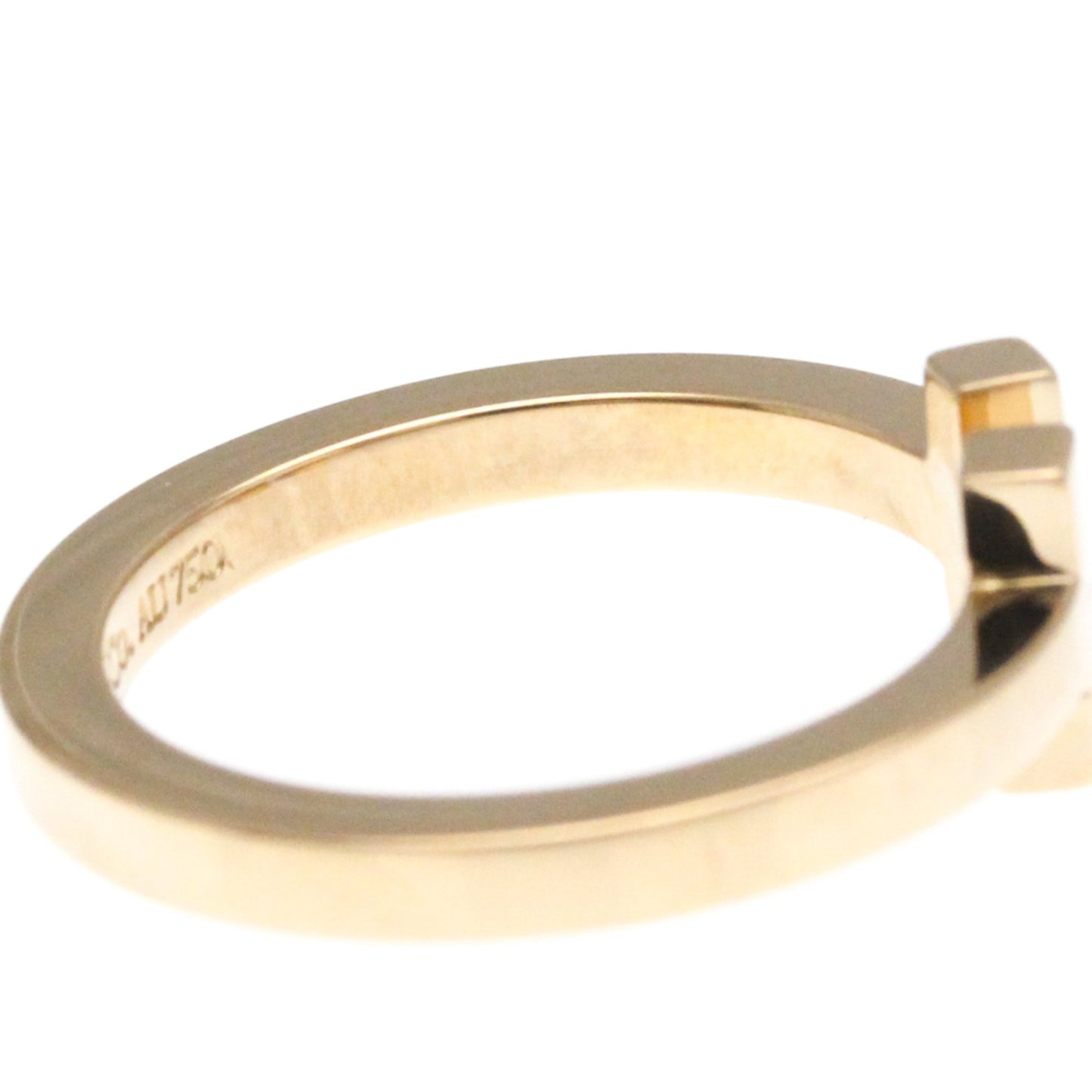 Tiffany T Square Ring Pink Gold (18K) Fashion No Stone Band Ring Pink Gold