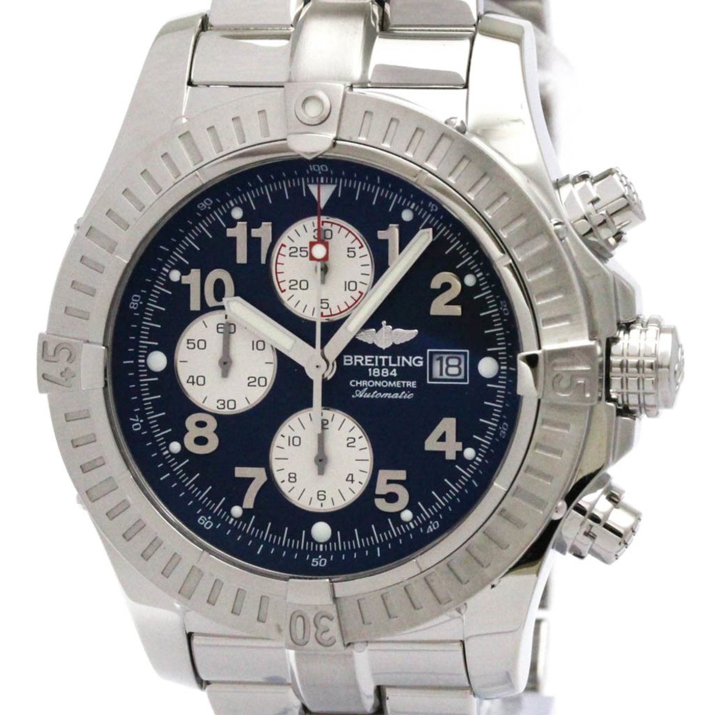 Breitling Super Avenger Chronograph Automatic Watch A13370 Polished