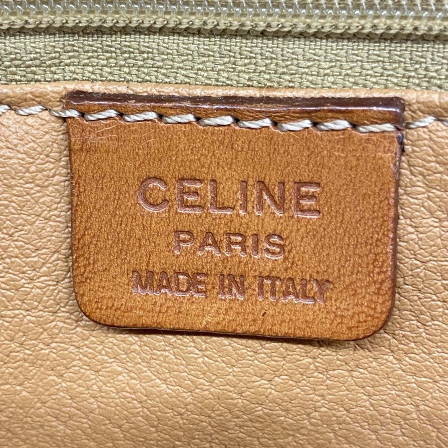 Celine Clutch Bag In Brown Macadam