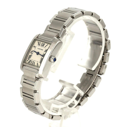 Cartier Tank Franaise Sm W51008Q3 Stainless Steel Quartz Watch