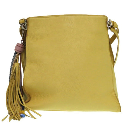 Like New Tod'S Sear D Cube Leather Yellow Shoulder Bag 1136Tod'S