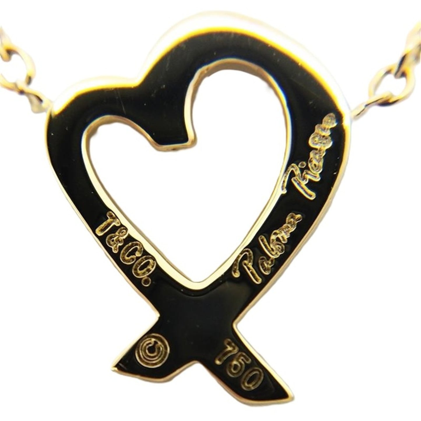 Tiffany & Co. Paloma Picasso Labyrinth Heart Necklace In 18K Yellow Gold