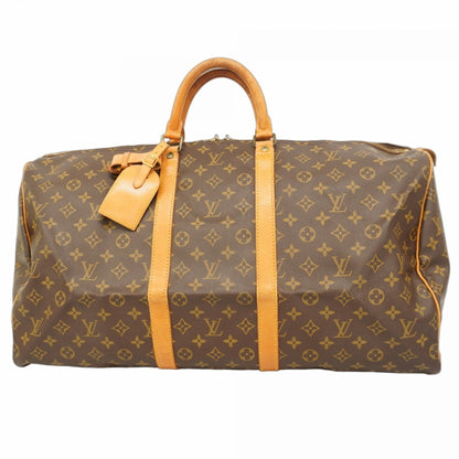 Louis Vuitton Monogram Keepall 55 Boston Bag M41424 Brown