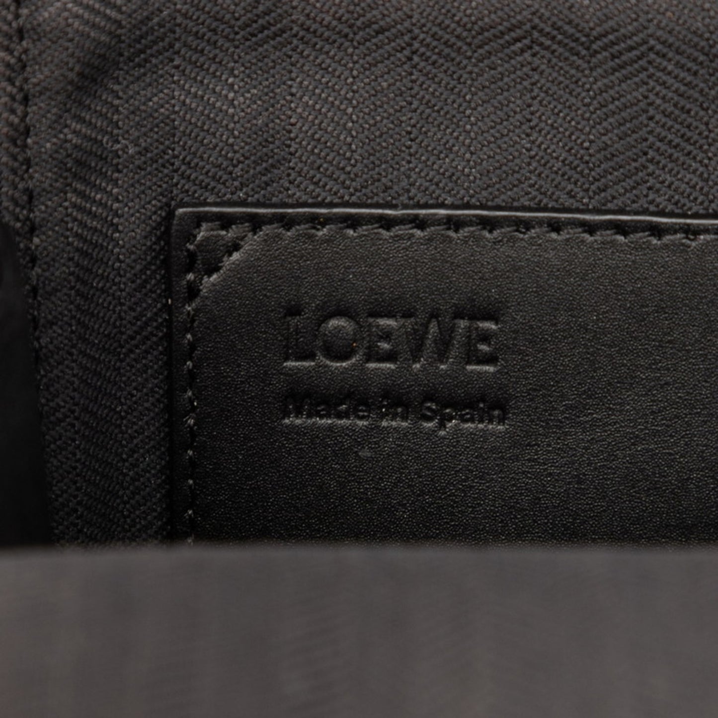 Loewe Anagram Shoulder Bag In Black Leather