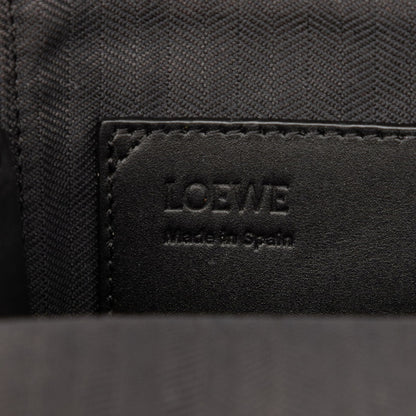 Loewe Anagram Shoulder Bag In Black Leather
