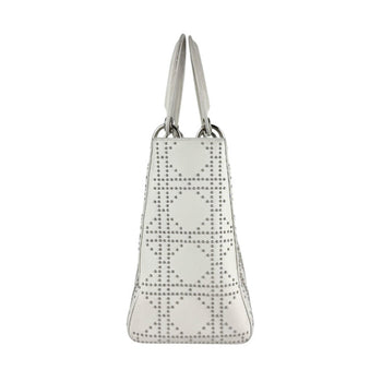 Christian Dior Lady Leather And Metal Shoulder Bag In White For Women
