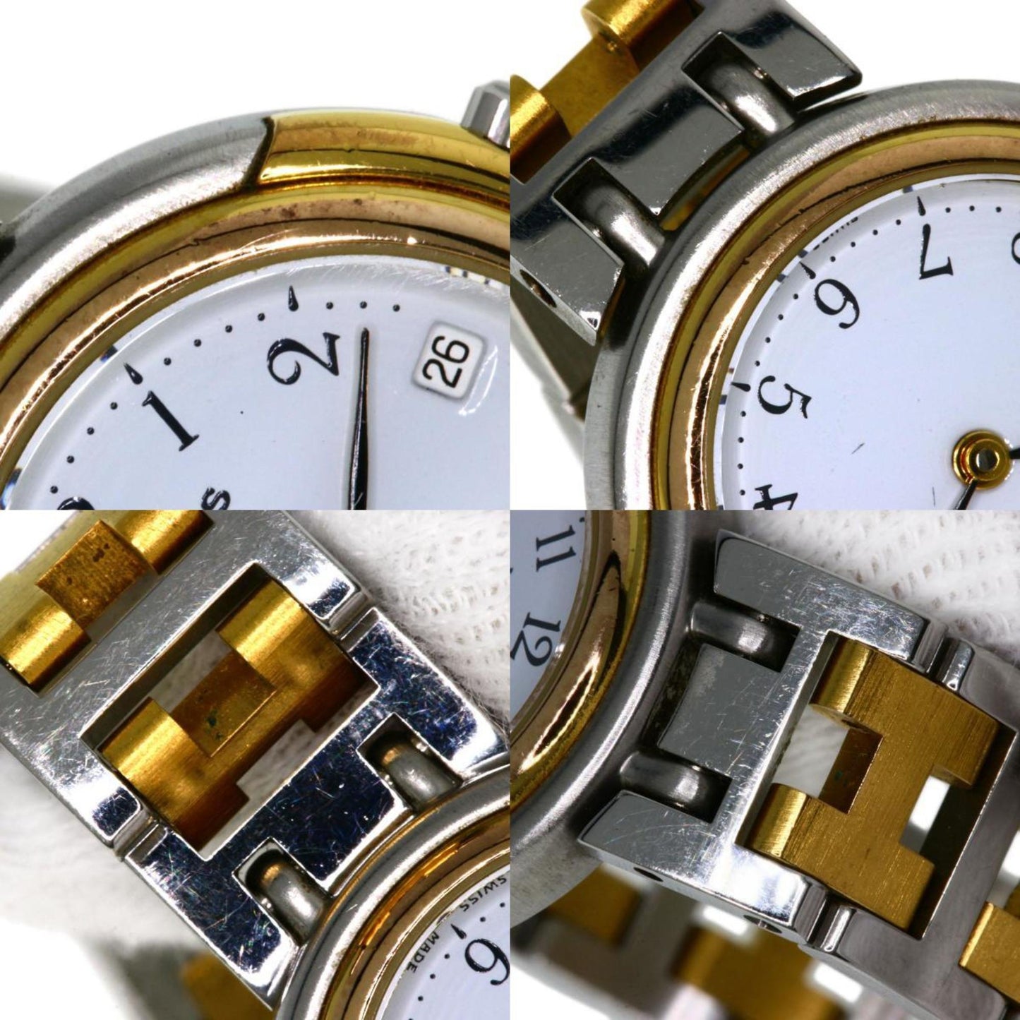 Hermes Windsor Watch Stainless Steel Combination