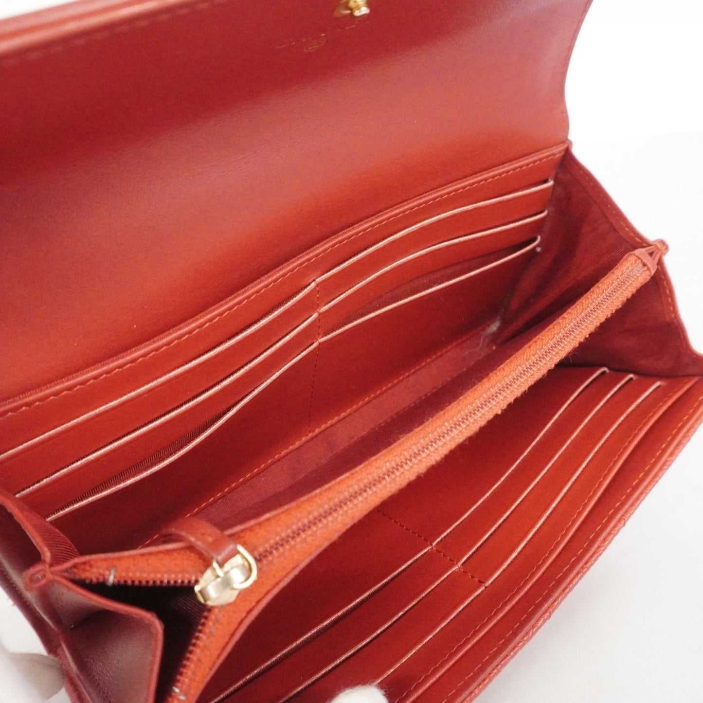 Chanel Cc Filigree Caviar Leather Long Wallet