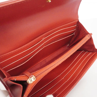 Chanel Cc Filigree Caviar Leather Long Wallet