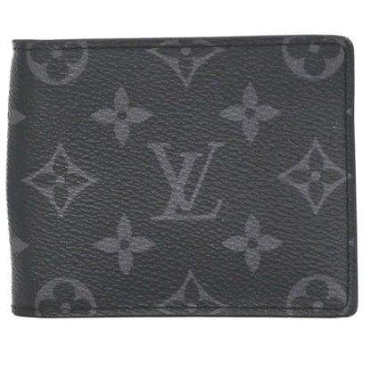 Louis Vuitton Monogram Eclipse Portefeuille Pans M62480 Compact Wallet In Black