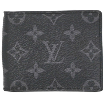 Louis Vuitton Monogram Eclipse Portefeuille Pans M62480 Compact Wallet In Black