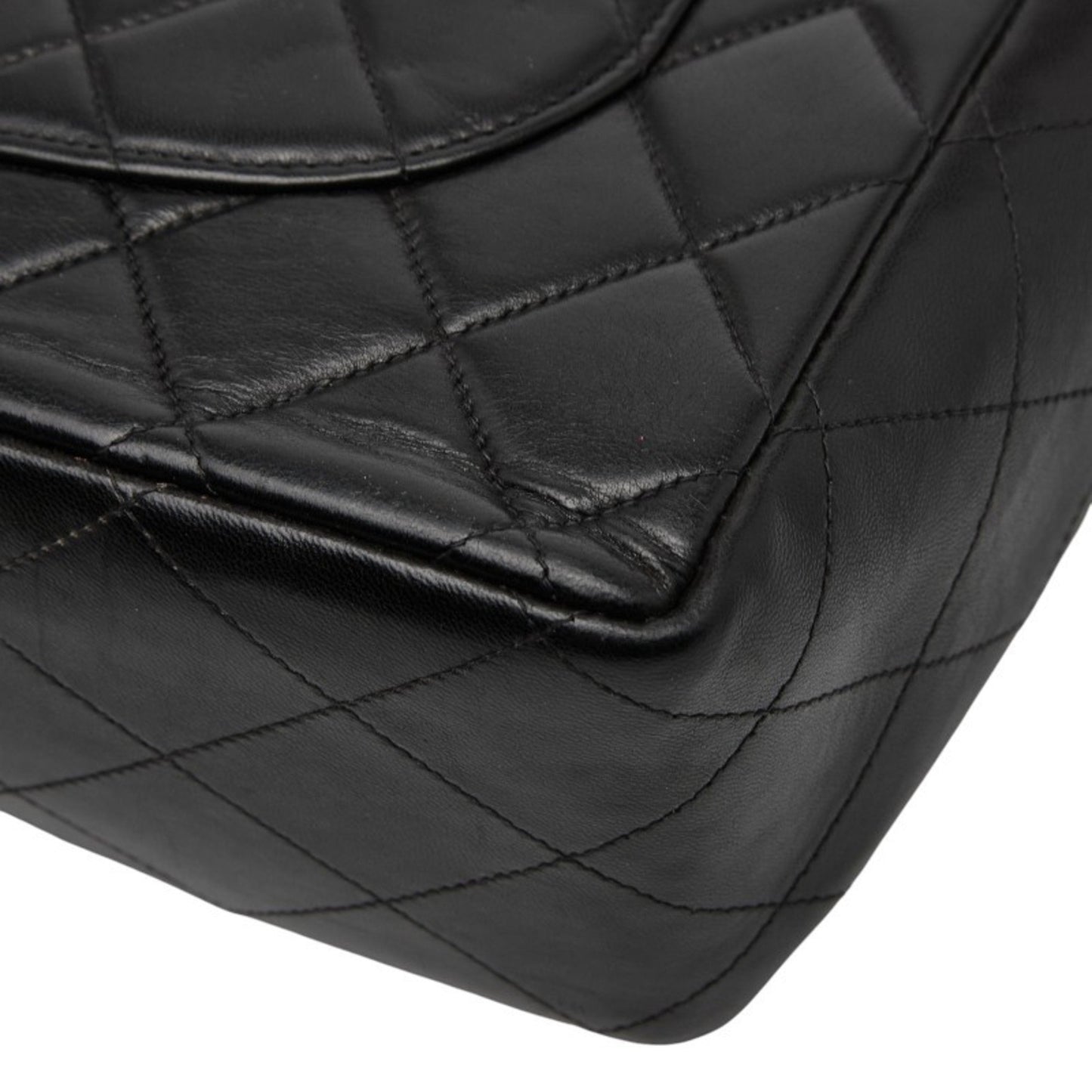 Chanel Deca Matelasse 30 Coco Mark Chain Shoulder Bag In Black Leather