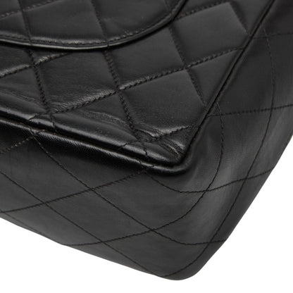 Chanel Deca Matelasse 30 Coco Mark Chain Shoulder Bag In Black Leather