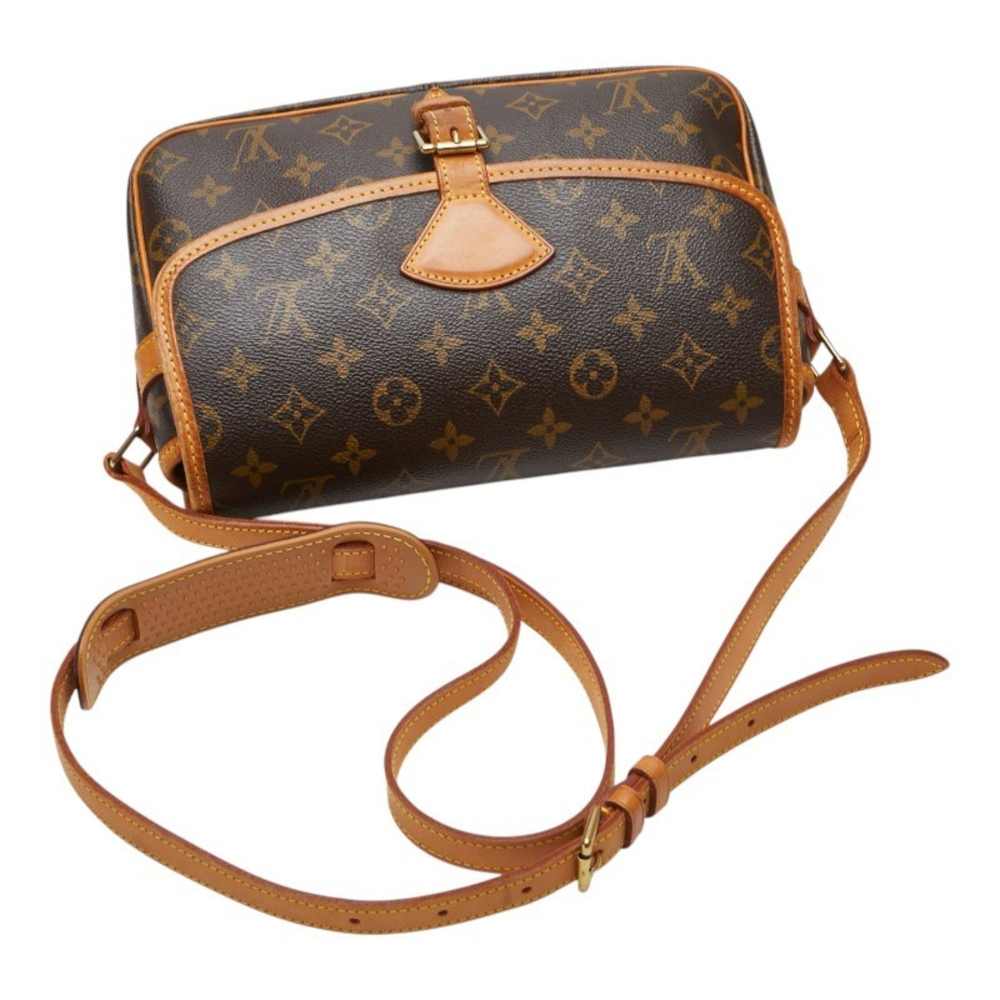 Louis Vuitton Monogram Sologne Crossbody Shoulder Bag M42250 Brown Leather
