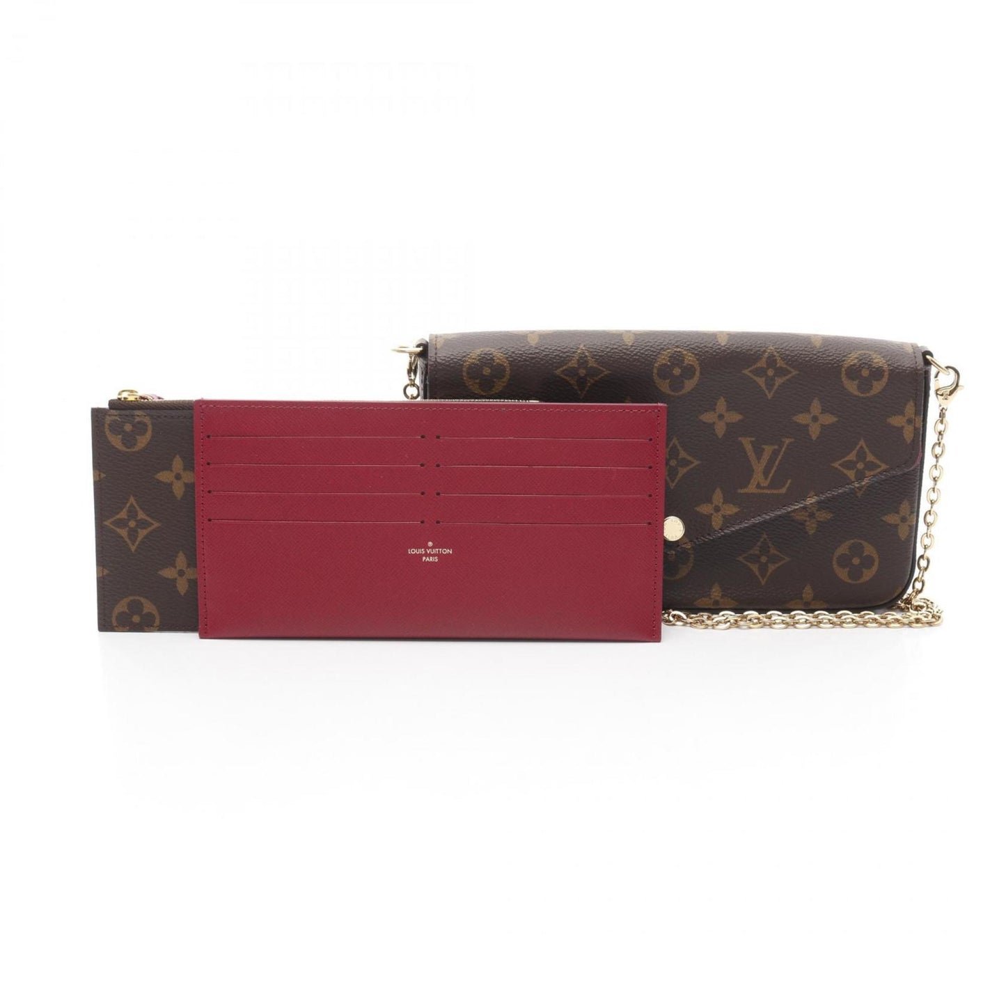 Louis Vuitton Louis Vuitton Pochette Felicie Monogram Fuchsia Shoulder Bag Coated Canvas