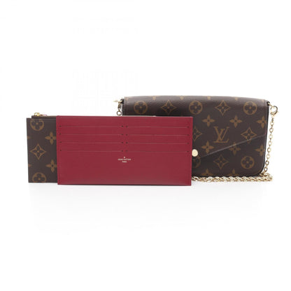 Louis Vuitton Louis Vuitton Pochette Felicie Monogram Fuchsia Shoulder Bag Coated Canvas