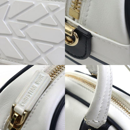 Christian Dior Shoulder Bag Vibe Small Leather White X Navy