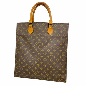 Louis Vuitton Monogram Sac Plat Tote Bag M51140 Brown