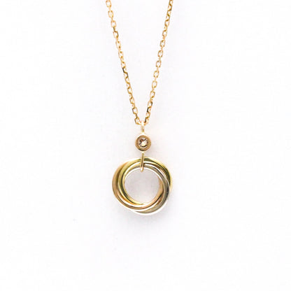 Cartier Baby Trinity 1P Diamond Necklace Pink Gold (18K)