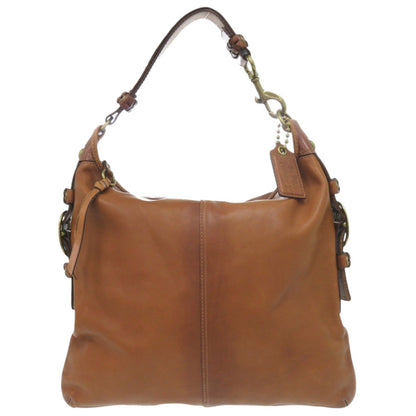 Coach One-Shoulder Leather Brown Shoulder Bag 0681 Coach