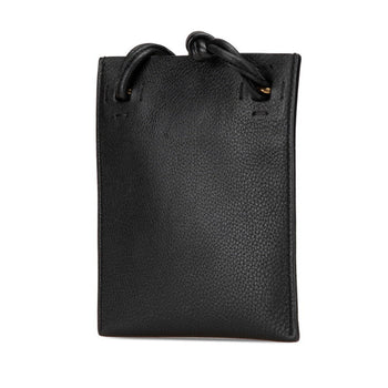 Studded Shoulder Bag In Black Leather