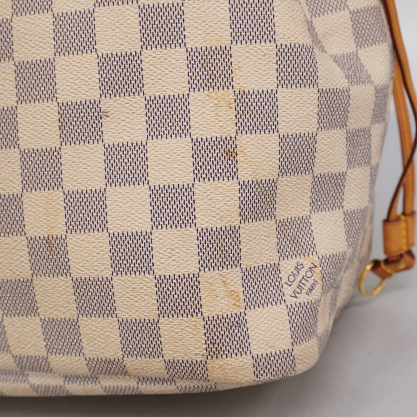 Louis Vuitton Tote Bag Damier Azur Neverfull Mm N51107 White
