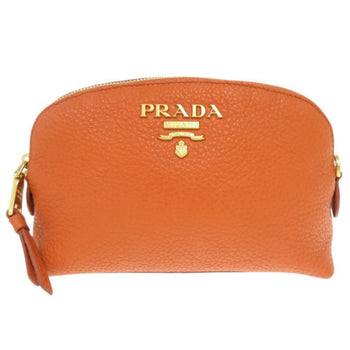 Prada Leather Orange Pouch 0778Prada