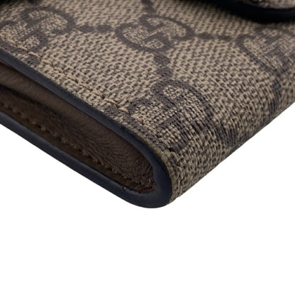 Gucci Gucci Chain Wallet Gg Supreme Bi-Fold Beige Z0013197