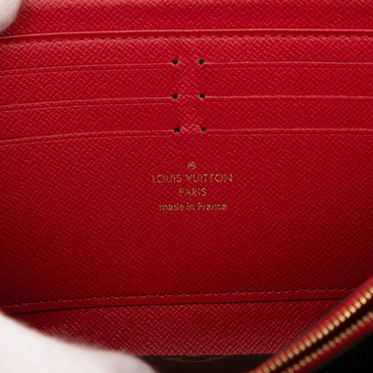Louis Vuitton Monogram Zippy Wallet Retiro Round Zip Long M61854 Brown Cerise Red Leather