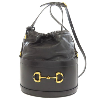 Gucci 602118 Horsebit Bucket Bag Tote Leather