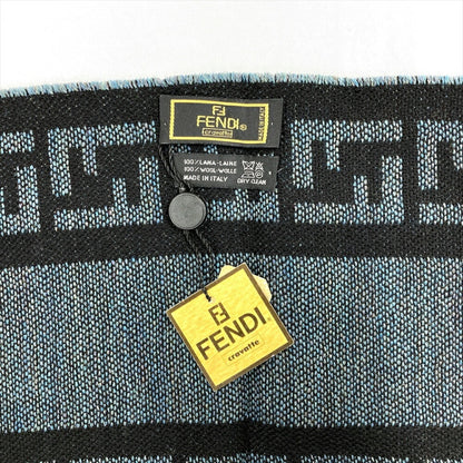 Fendi Scarf Wool 160Cm Black Zucca Cravatte